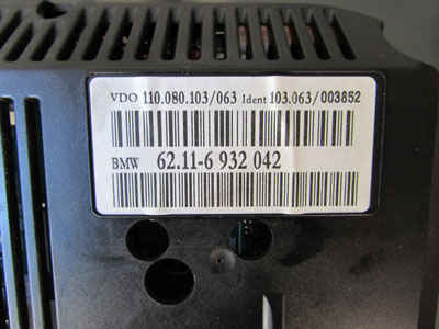 BMW Instrument Cluster Speedometer Tachometer 62116932042 E65 E66 745i 745Li 760i 760Li6